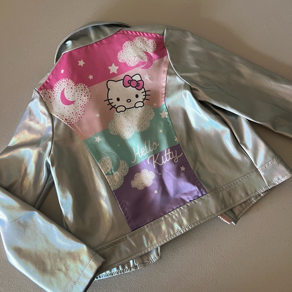 Hello Kitty iridescent faux leather jacket